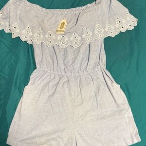 Mud Pie Light Blue Garment with White Detailing